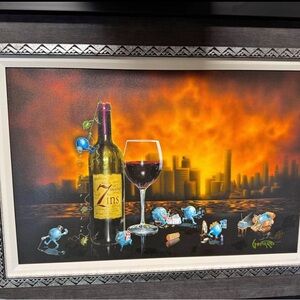 Michael Godard Seven Deadly Zins Signed limited edition Framed canvas with COA